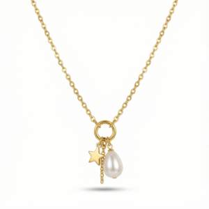 NEACKLACE PEARL RAIN DROP